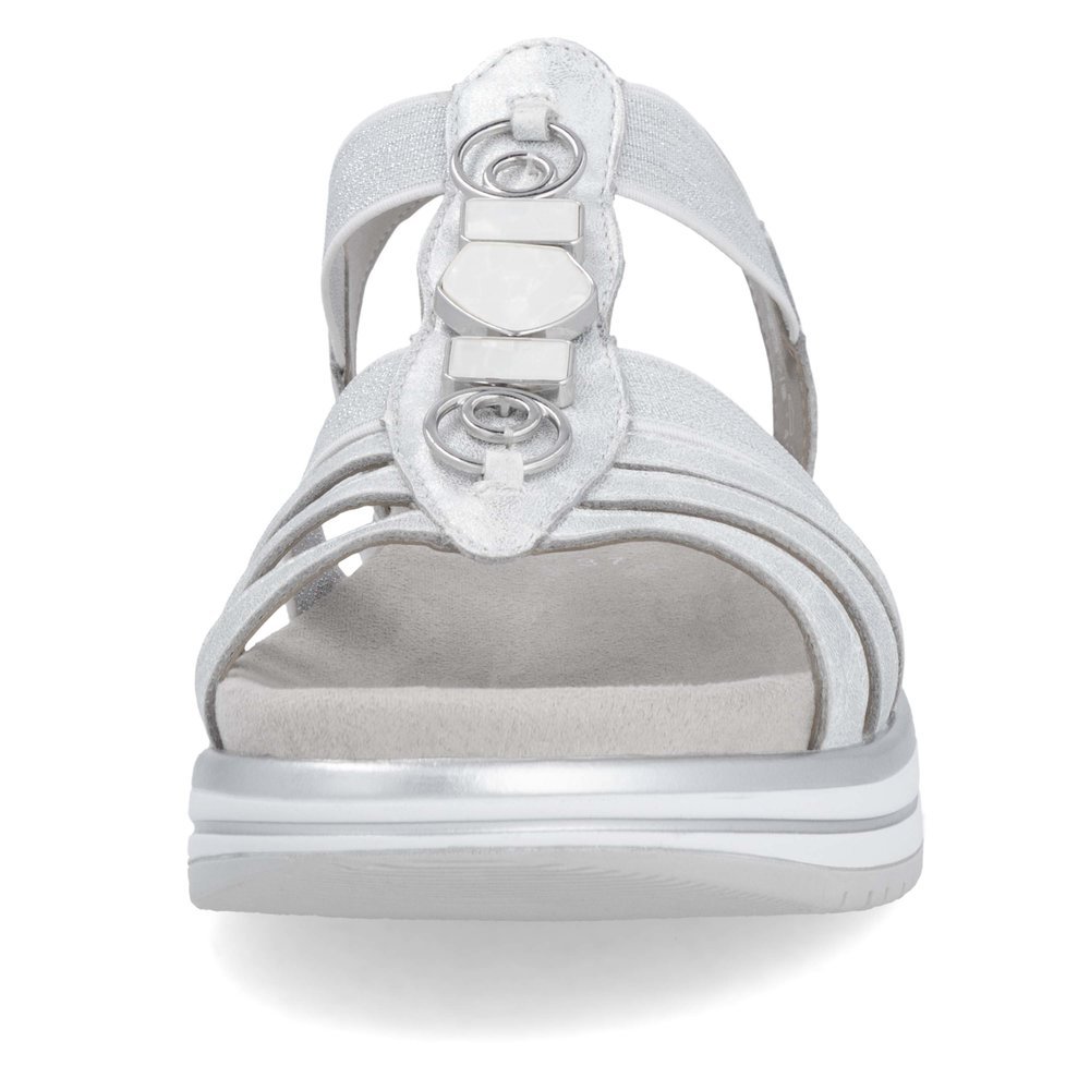Remonte D1J60-90 Anatomical Leather Sandal Silver 4cm Remonte D1J60-90 Anatomical Leather Sandal Silver 4cm