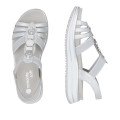 Remonte D1J60-90 Anatomical Leather Sandal Silver 4cm Remonte D1J60-90 Anatomical Leather Sandal Silver 4cm