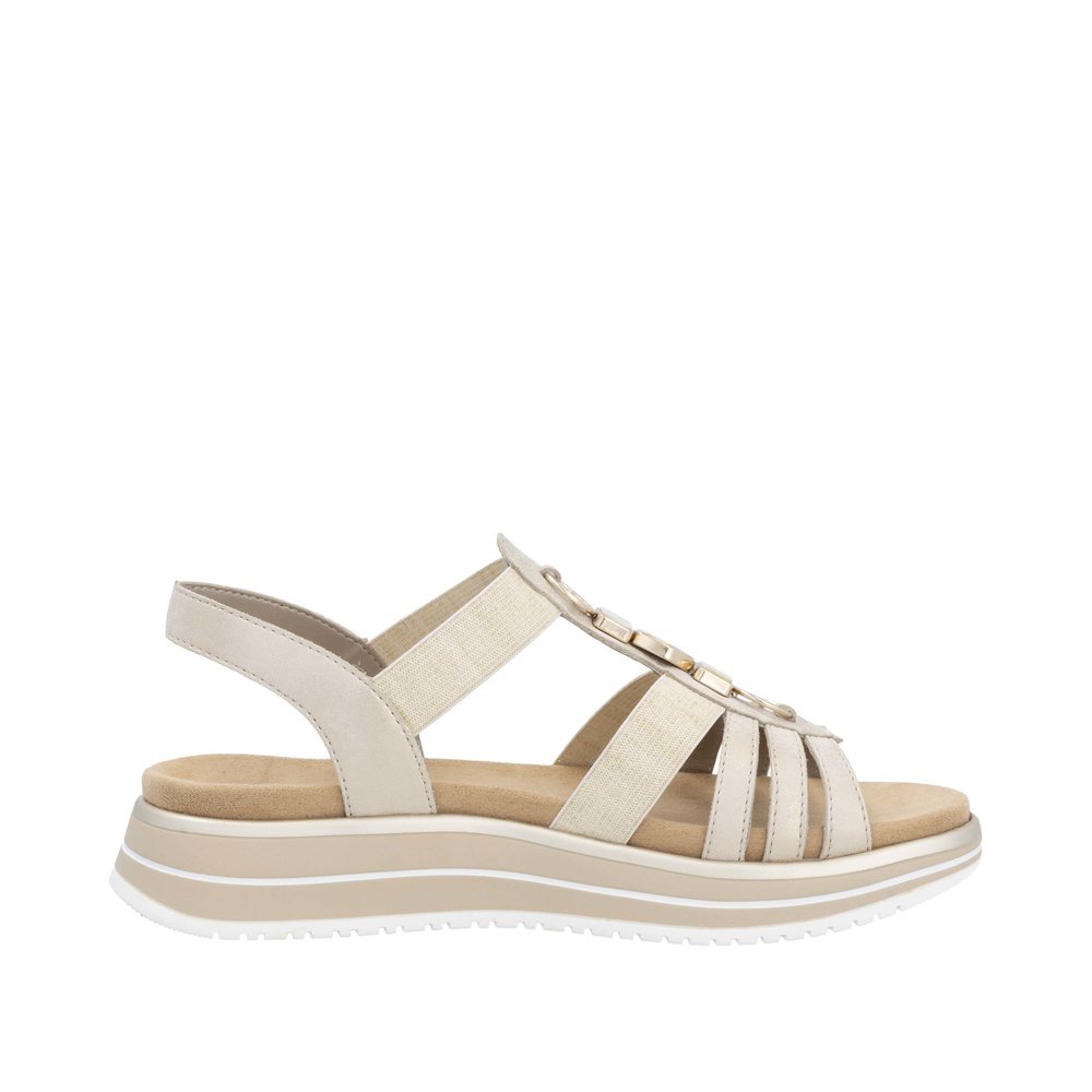 Remonte D1J60-91 Anatomical Leather Sandal Beige 4cm Remonte D1J60-91 Anatomical Leather Sandal Beige 4cm