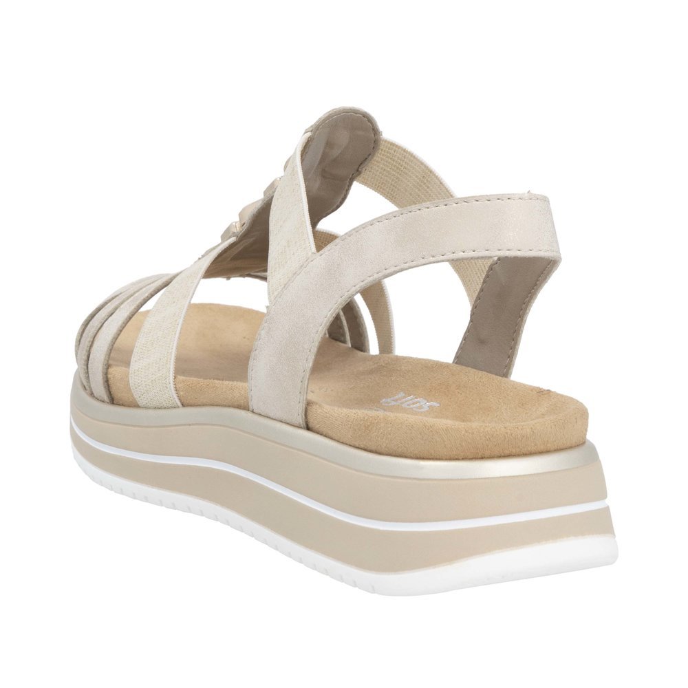 Remonte D1J60-91 Anatomical Leather Sandal Beige 4cm Remonte D1J60-91 Anatomical Leather Sandal Beige 4cm