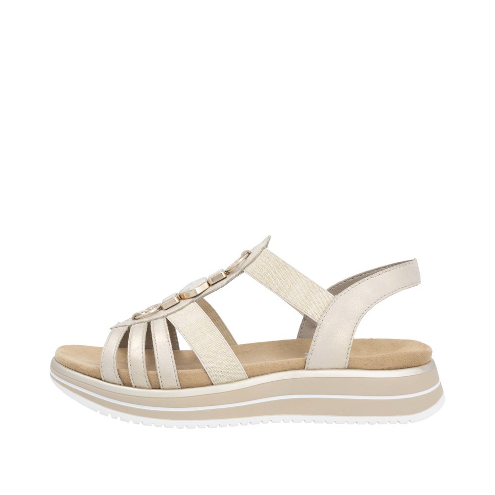 Remonte D1J60-91 Anatomical Leather Sandal Beige 4cm Remonte D1J60-91 Anatomical Leather Sandal Beige 4cm