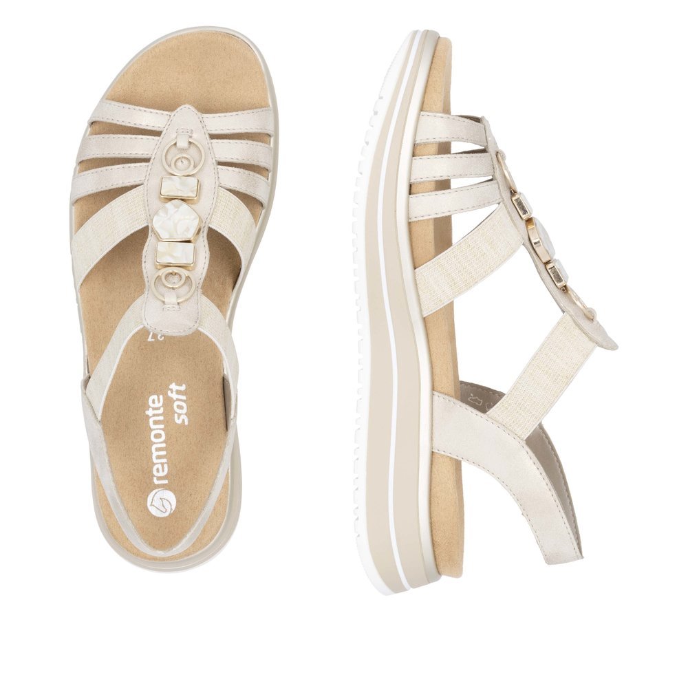 Remonte D1J60-91 Anatomical Leather Sandal Beige 4cm Remonte D1J60-91 Anatomical Leather Sandal Beige 4cm