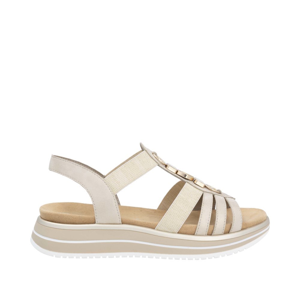 Remonte D1J60-91 Anatomical Leather Sandal Beige 4cm Remonte D1J60-91 Anatomical Leather Sandal Beige 4cm