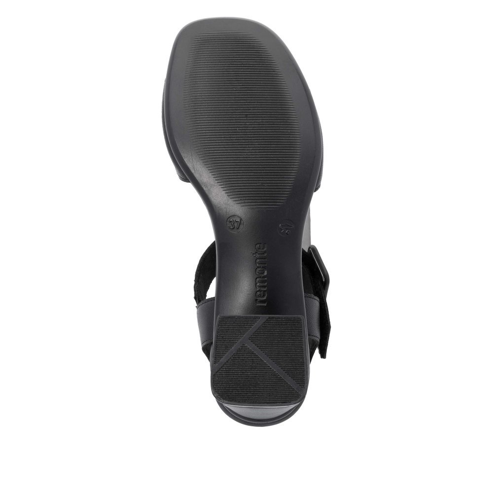 Remonte D1K51-00 Anatomical Leather Sandal Black 5cm Remonte D1K51-00 Anatomical Leather Sandal Black 5cm