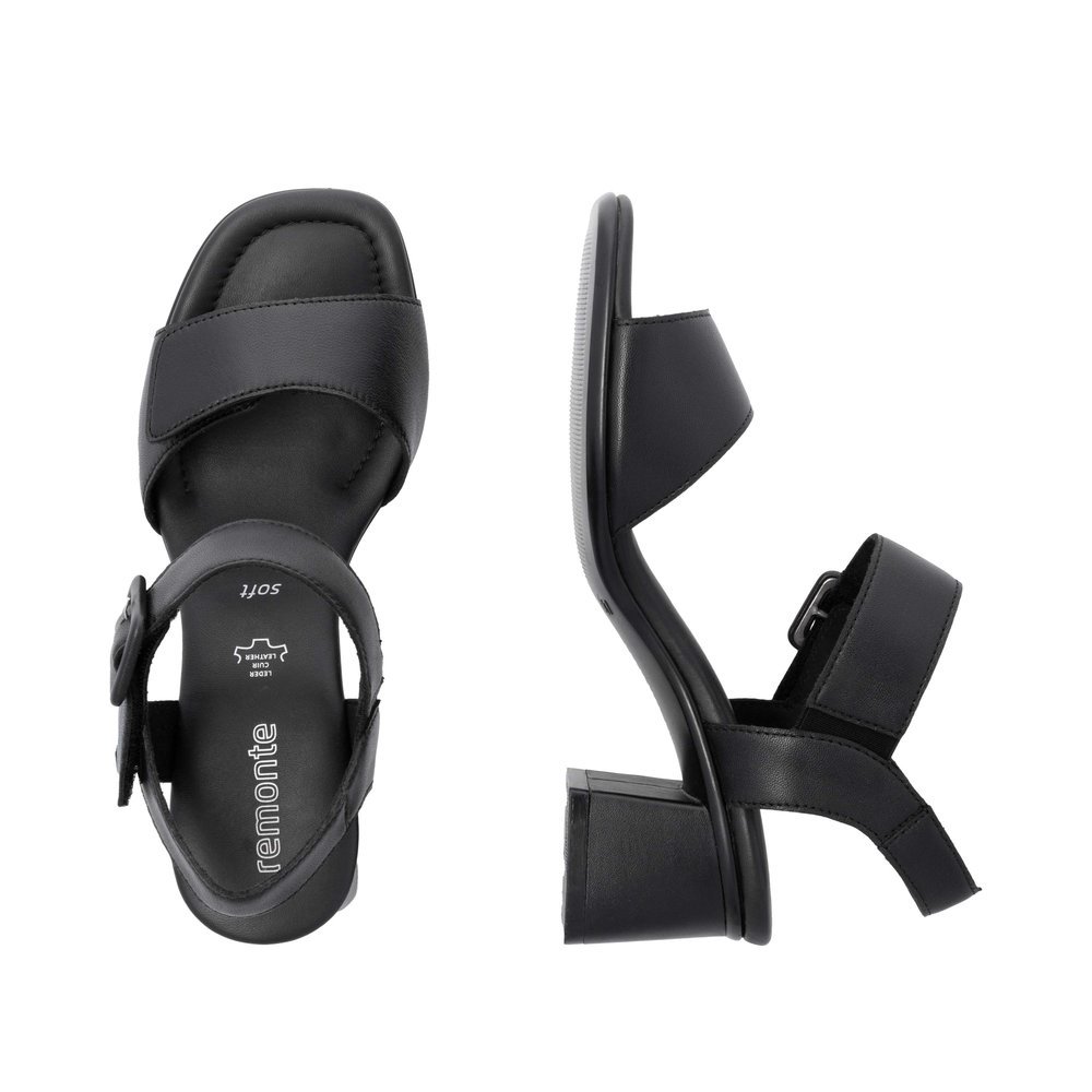 Remonte D1K51-00 Anatomical Leather Sandal Black 5cm Remonte D1K51-00 Anatomical Leather Sandal Black 5cm