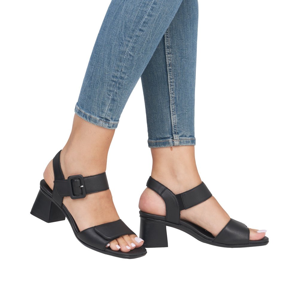 Remonte D1K51-00 Anatomical Leather Sandal Black 5cm Remonte D1K51-00 Anatomical Leather Sandal Black 5cm
