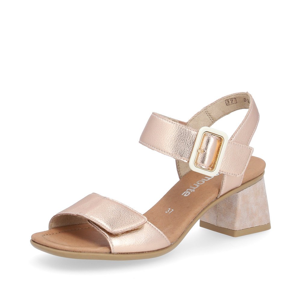 Remonte D1K51-31 Anatomical Leather Sandal Gold 5cm Remonte D1K51-31 Anatomical Leather Sandal Gold 5cm