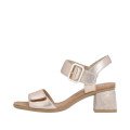 Remonte D1K51-31 Anatomical Leather Sandal Gold 5cm Remonte D1K51-31 Anatomical Leather Sandal Gold 5cm