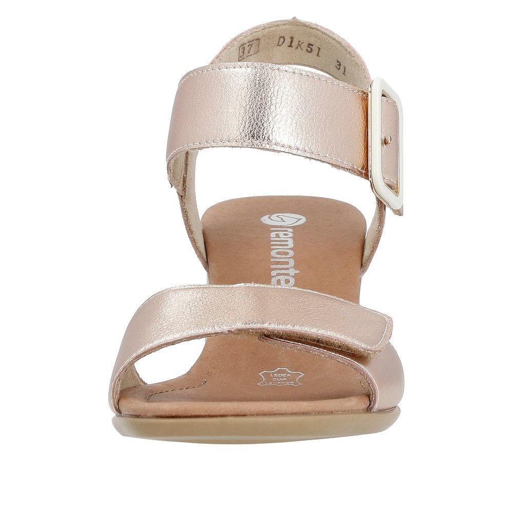 Remonte D1K51-31 Anatomical Leather Sandal Gold 5cm Remonte D1K51-31 Anatomical Leather Sandal Gold 5cm