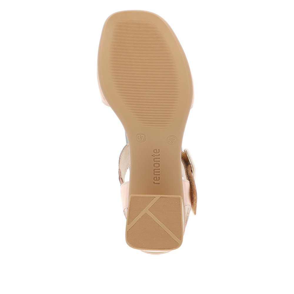 Remonte D1K51-31 Anatomical Leather Sandal Gold 5cm Remonte D1K51-31 Anatomical Leather Sandal Gold 5cm