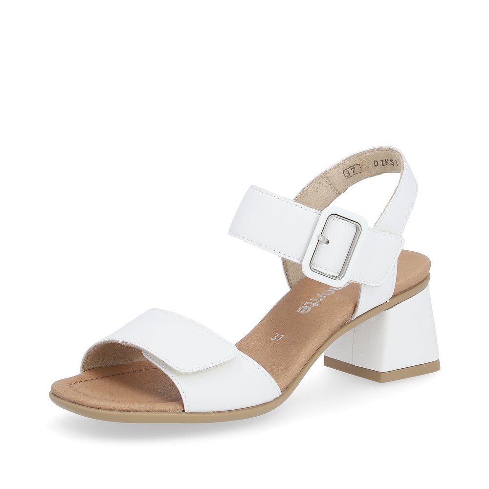 Remonte D1K51-80 Anatomical Leather Sandal White 5cm Remonte D1K51-80 Anatomical Leather Sandal White 5cm