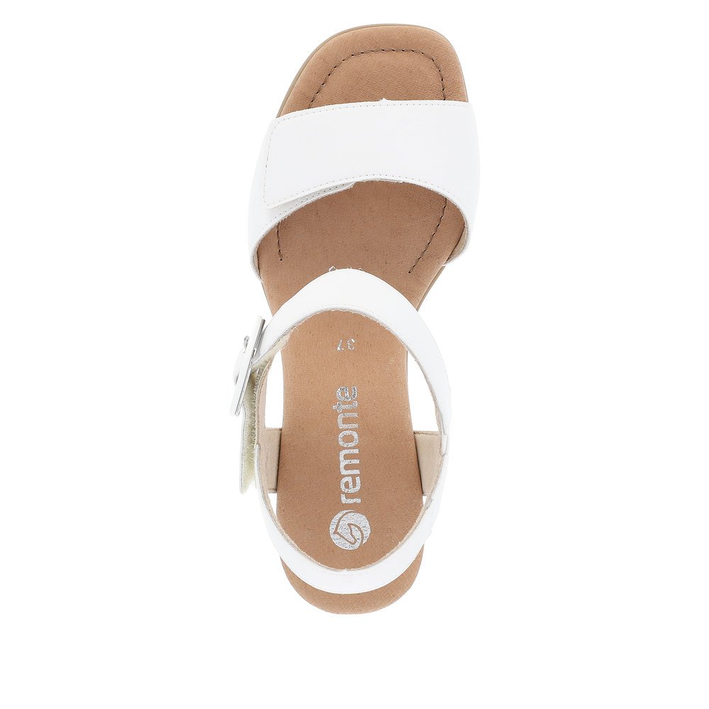 Remonte D1K51-80 Anatomical Leather Sandal White 5cm Remonte D1K51-80 Anatomical Leather Sandal White 5cm