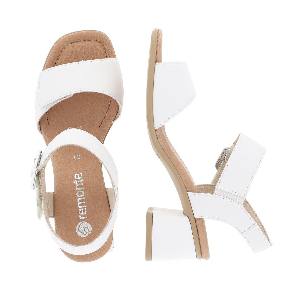Remonte D1K51-80 Anatomical Leather Sandal White 5cm Remonte D1K51-80 Anatomical Leather Sandal White 5cm