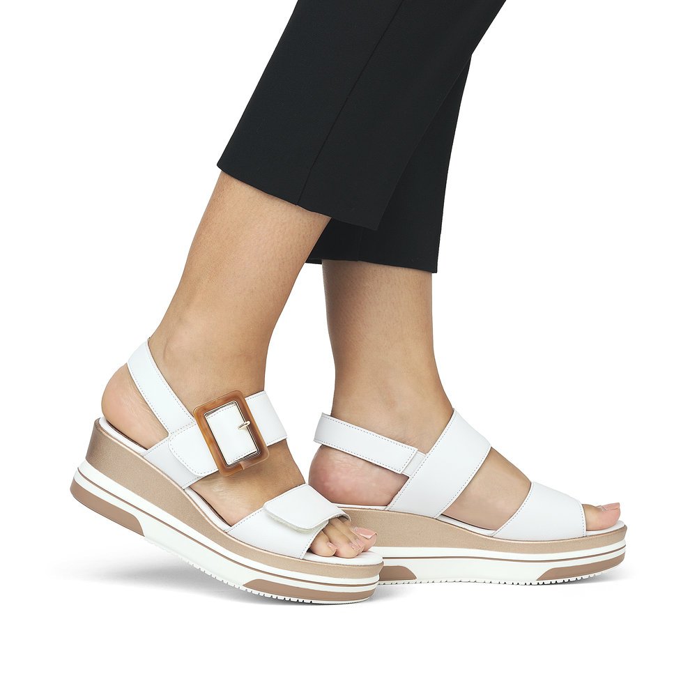 Remonte D1P50-80 Anatomic Leather Wedge White 5cm Remonte D1P50-80 Anatomic Leather Wedge White 5cm