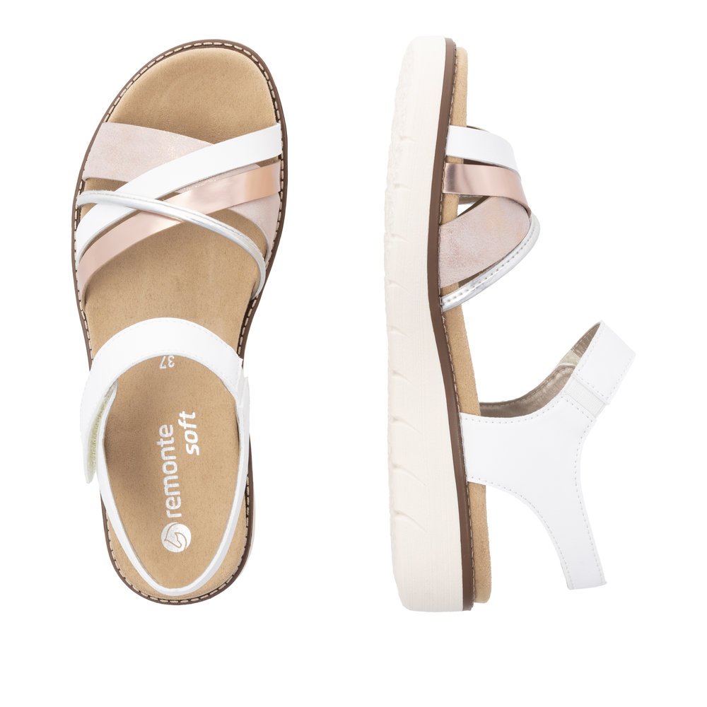 Remonte D2058-80 Anatomical Leather Sandal White Remonte D2058-80 Anatomical Leather Sandal White