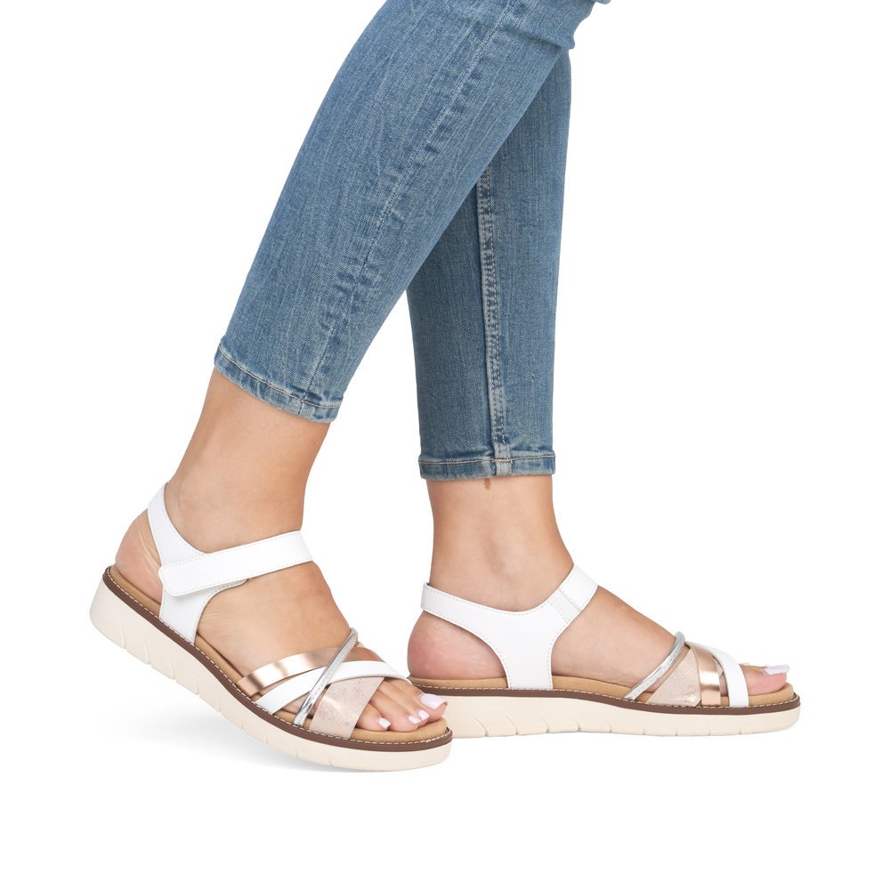 Remonte D2058-80 Anatomical Leather Sandal White Remonte D2058-80 Anatomical Leather Sandal White