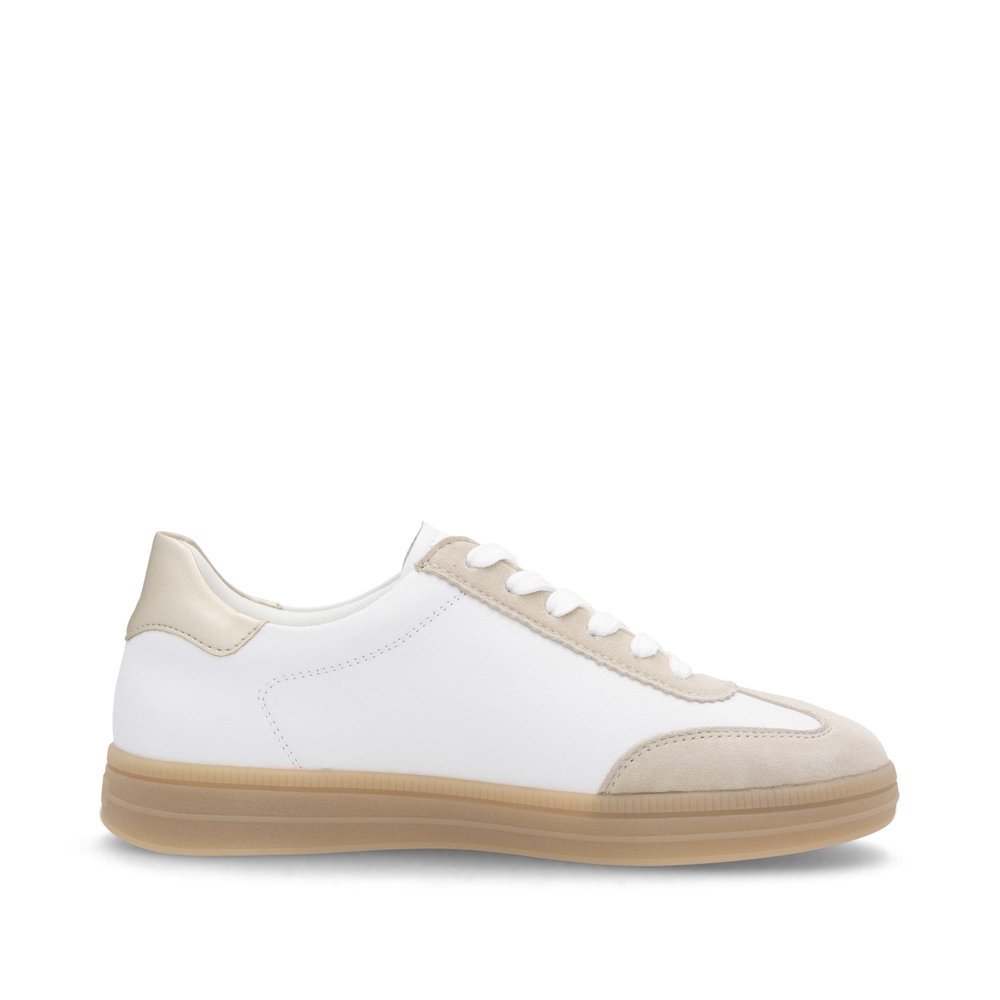 Remonte D2C01-81 Anatomical Leather Sneaker White Beige Remonte D2C01-81 Anatomical Leather Sneaker White Beige