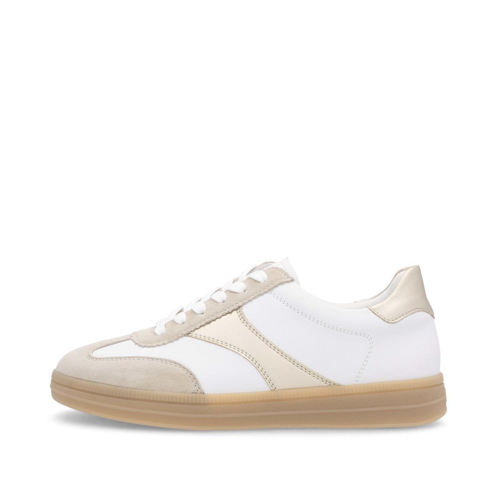 Remonte D2C01-81 Anatomical Leather Sneaker White Beige Remonte D2C01-81 Anatomical Leather Sneaker White Beige