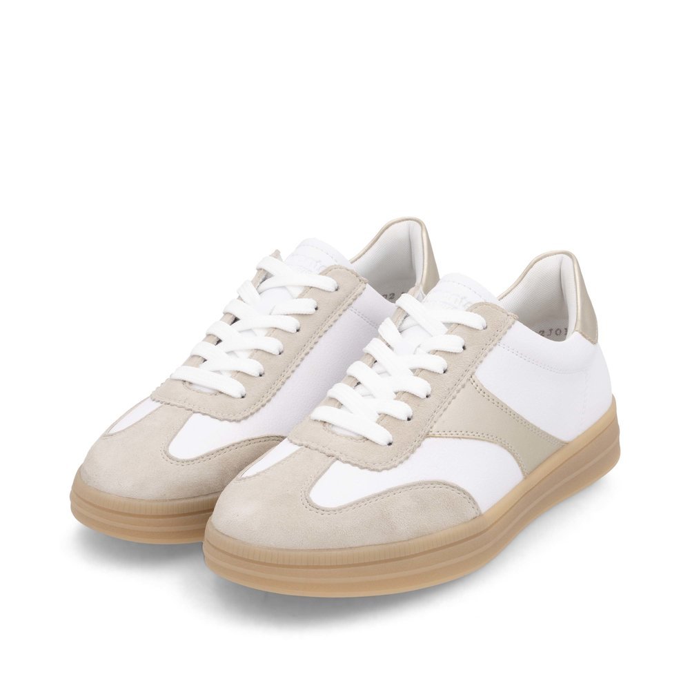 Remonte D2C01-81 Anatomical Leather Sneaker White Beige Remonte D2C01-81 Anatomical Leather Sneaker White Beige