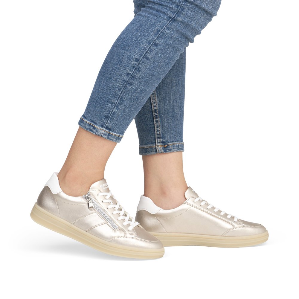 Remonte D2C02-90 Anatomical Leather Sneaker Gold Remonte D2C02-90 Anatomical Leather Sneaker Gold