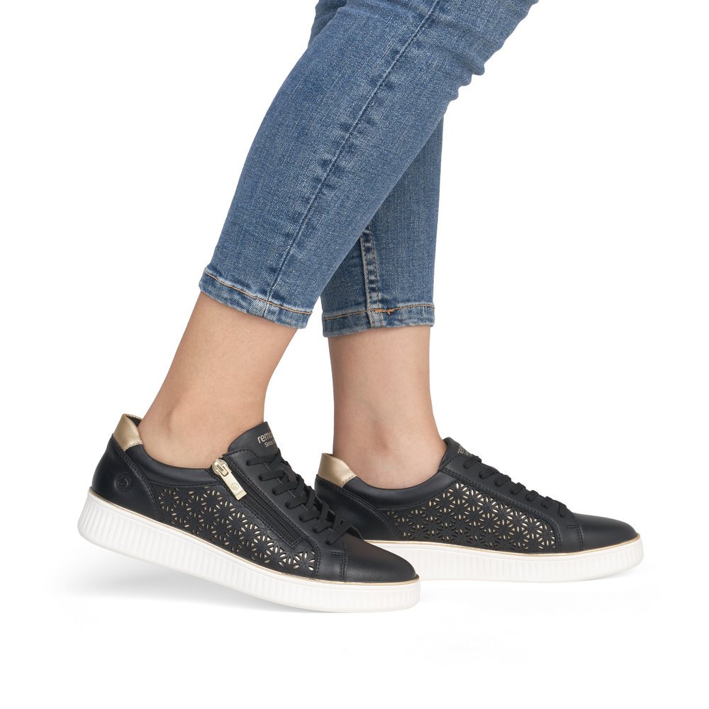 Remonte D2E03-03 Anatomical Leather Sneaker Black Remonte D2E03-03 Anatomical Leather Sneaker Black