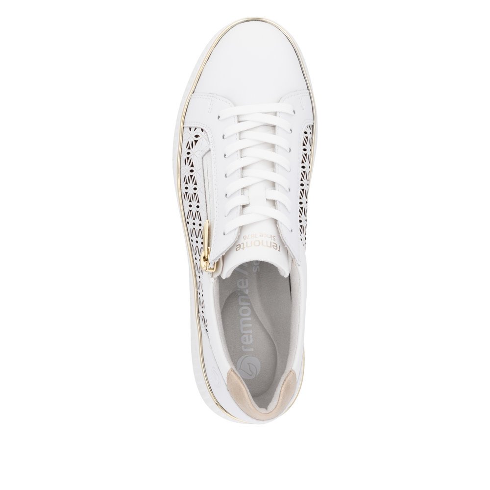 Remonte D2E03-80 Anatomical Leather Sneaker White Remonte D2E03-80 Anatomical Leather Sneaker White