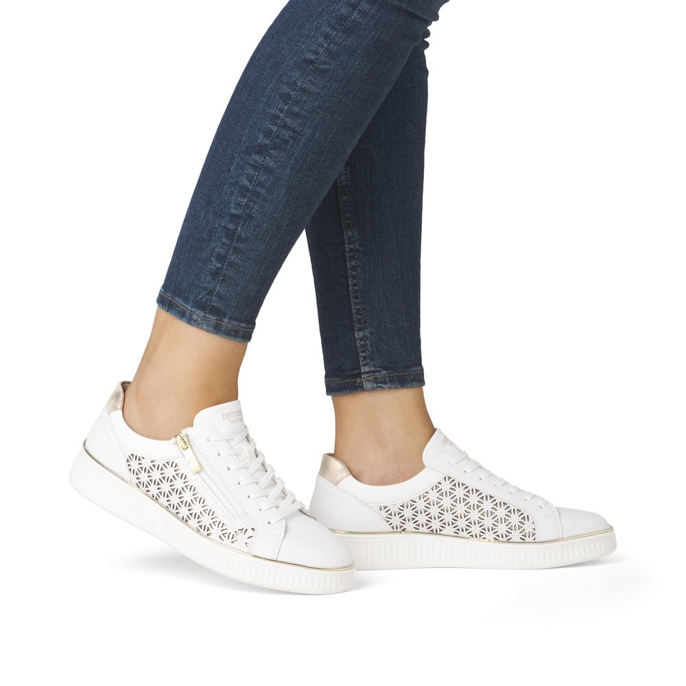 Remonte D2E03-80 Anatomical Leather Sneaker White Remonte D2E03-80 Anatomical Leather Sneaker White