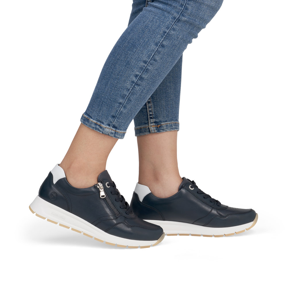 Remonte D2G01-14 Anatomical Leather Sneaker Blue Remonte D2G01-14 Anatomical Leather Sneaker Blue