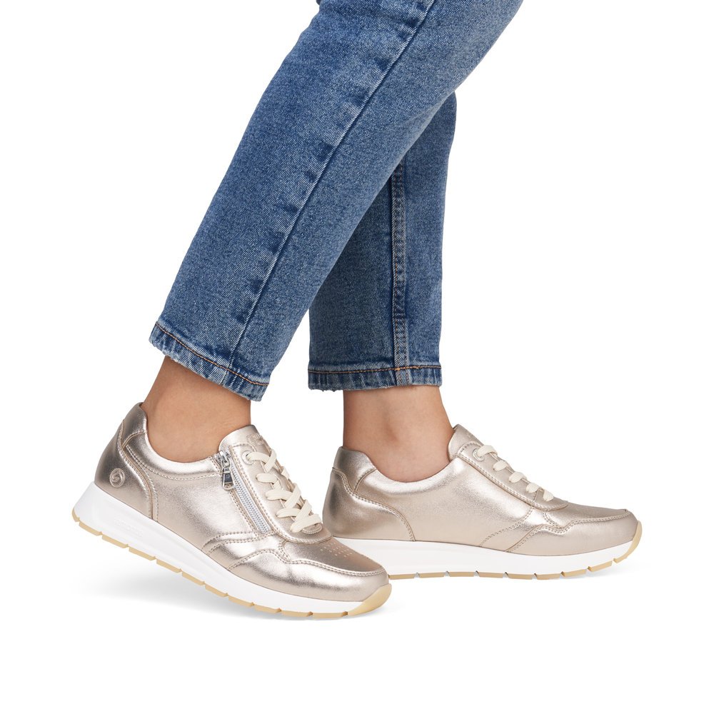 Remonte D2G01-90 Anatomical Leather Sneaker Gold Remonte D2G01-90 Anatomical Leather Sneaker Gold