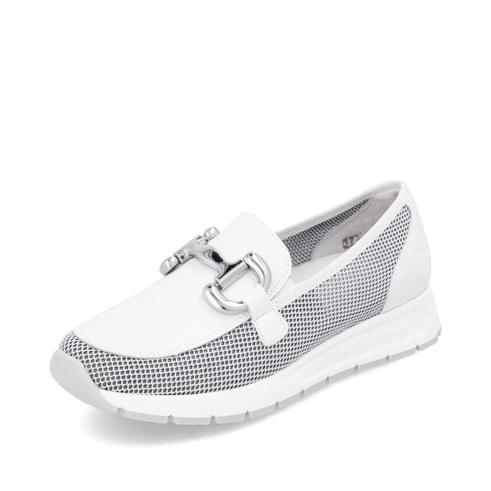 Remonte D2G02-80 Anatomical Leather Moccasin White Remonte D2G02-80 Anatomical Leather Moccasin White