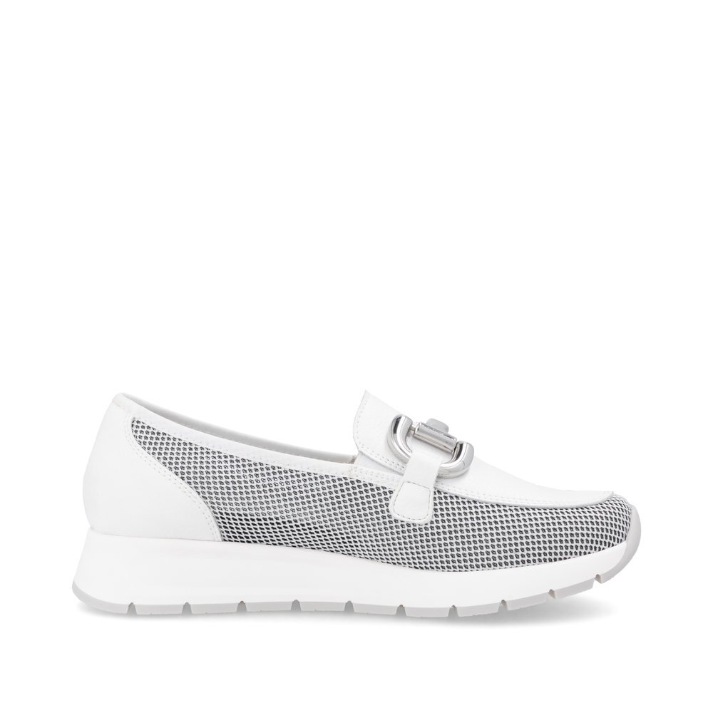 Remonte D2G02-80 Anatomical Leather Moccasin White Remonte D2G02-80 Anatomical Leather Moccasin White