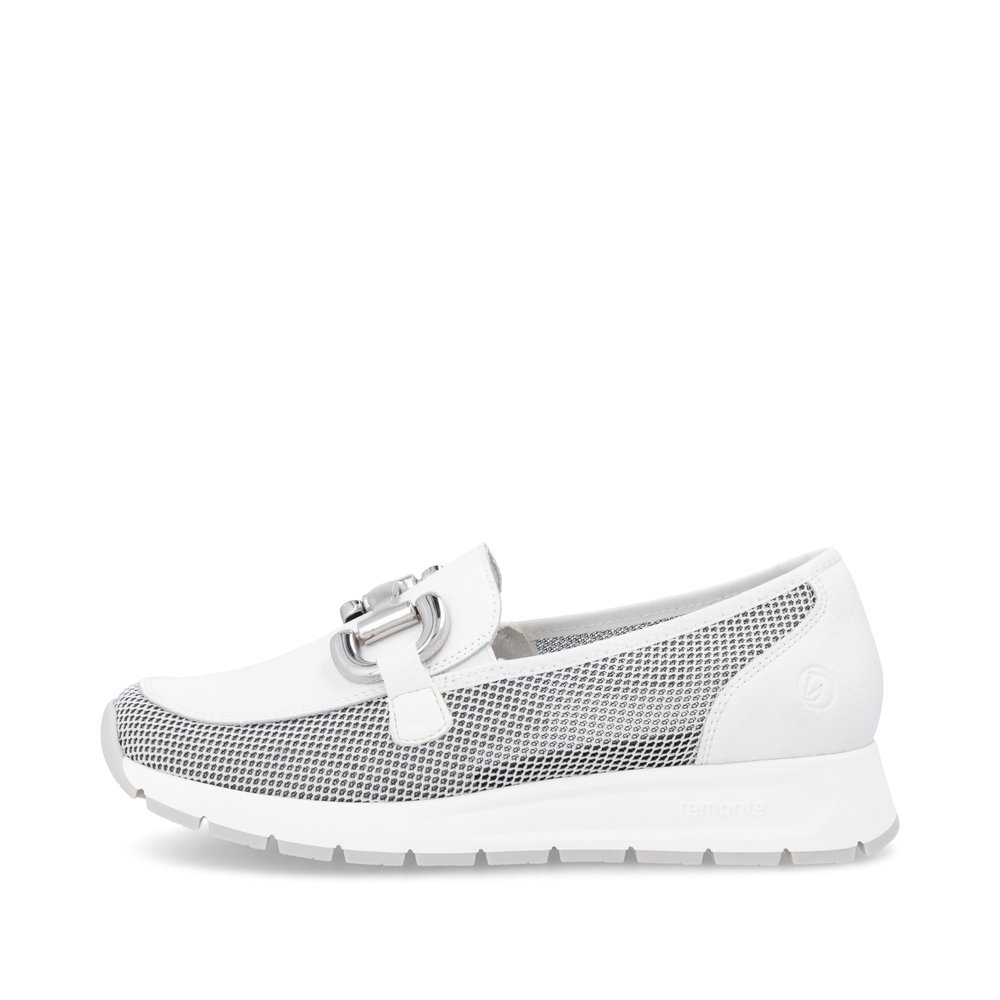 Remonte D2G02-80 Anatomical Leather Moccasin White Remonte D2G02-80 Anatomical Leather Moccasin White