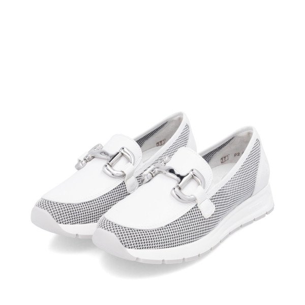Remonte D2G02-80 Anatomical Leather Moccasin White Remonte D2G02-80 Anatomical Leather Moccasin White