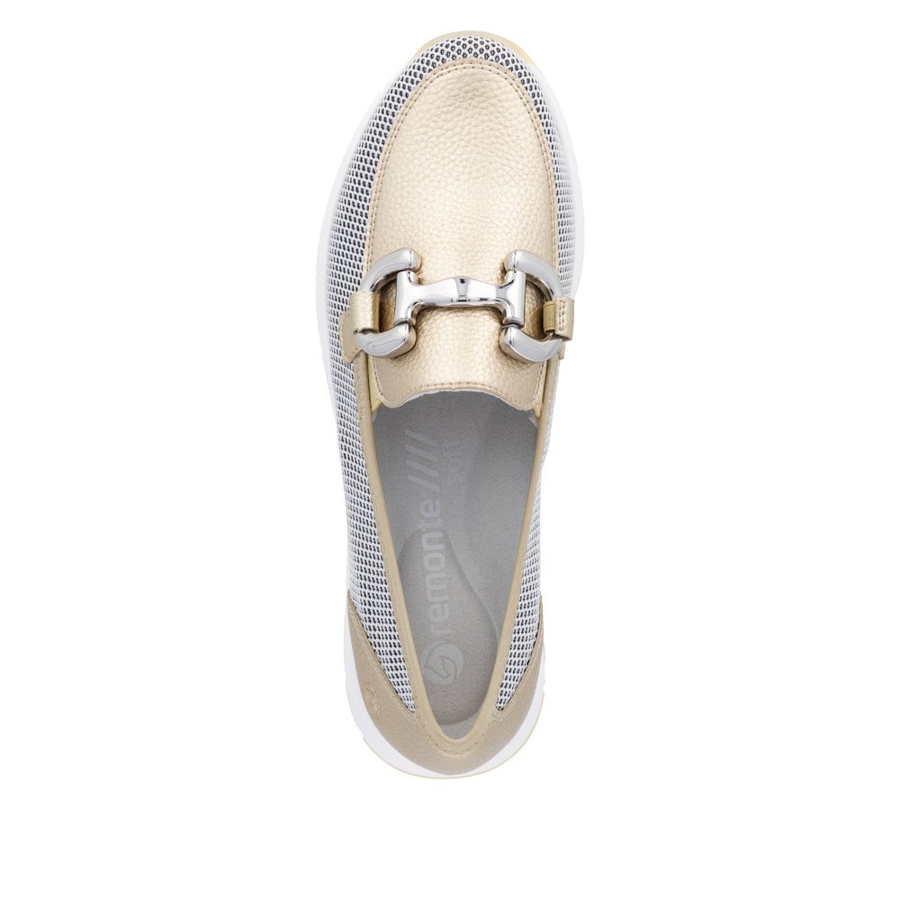 Remonte D2G02-90 Anatomical Leather Moccasin Gold Remonte D2G02-90 Anatomical Leather Moccasin Gold
