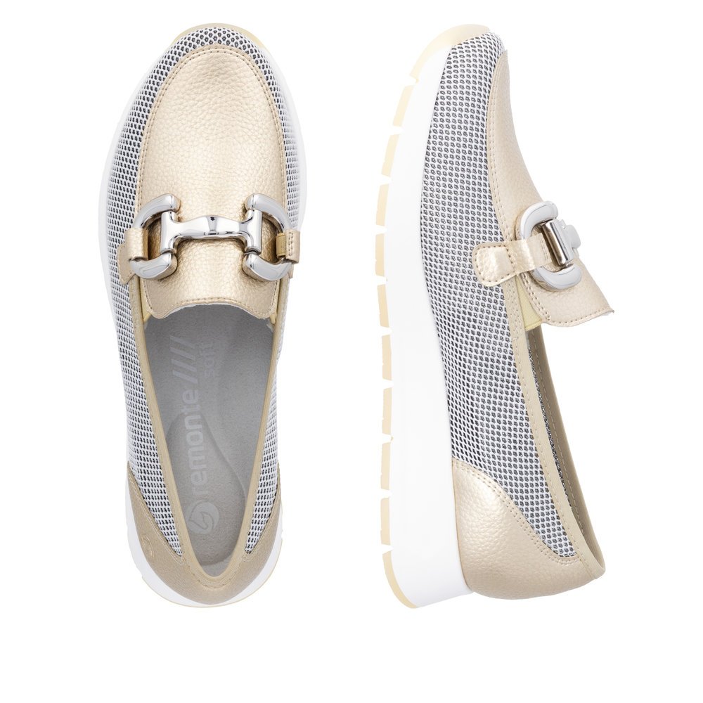 Remonte D2G02-90 Anatomical Leather Moccasin Gold Remonte D2G02-90 Anatomical Leather Moccasin Gold