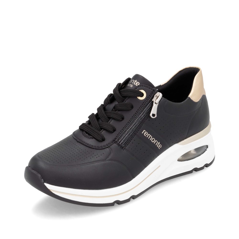 Remonte D2H01-03 Ανατομικό Δερμάτινο Sneaker Μαύρο Remonte D2H01-03 Ανατομικό Δερμάτινο Sneaker Μαύρο