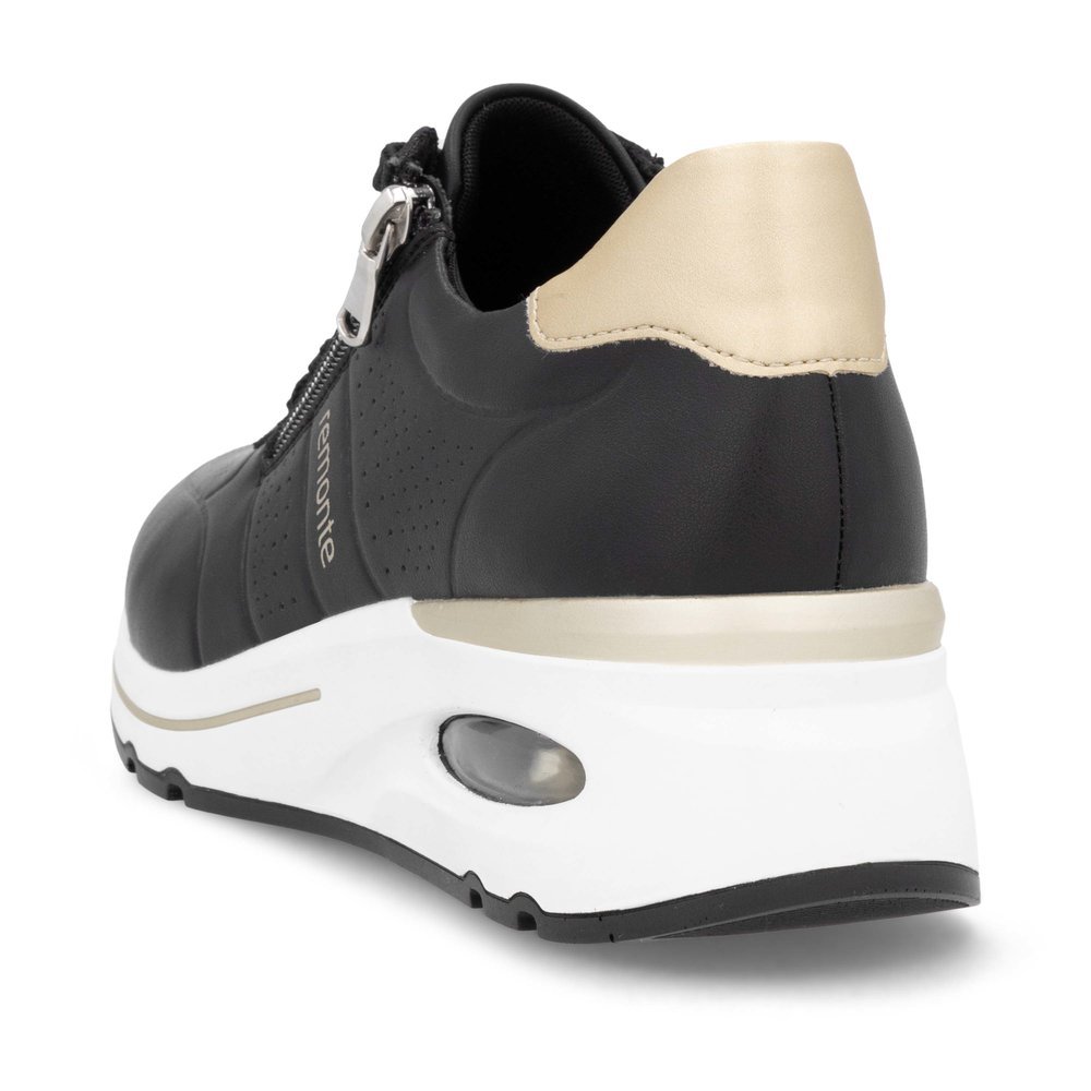 Remonte D2H01-03 Ανατομικό Δερμάτινο Sneaker Μαύρο Remonte D2H01-03 Ανατομικό Δερμάτινο Sneaker Μαύρο