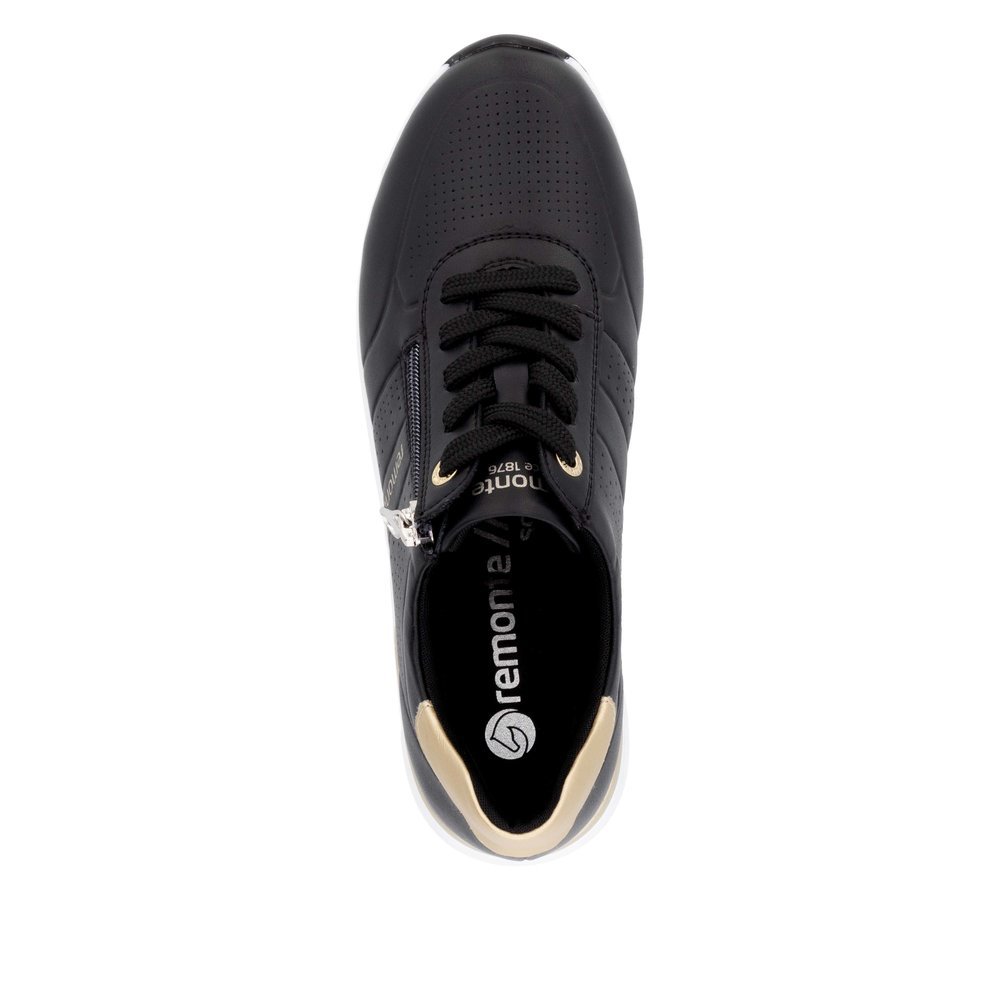 Remonte D2H01-03 Ανατομικό Δερμάτινο Sneaker Μαύρο Remonte D2H01-03 Ανατομικό Δερμάτινο Sneaker Μαύρο