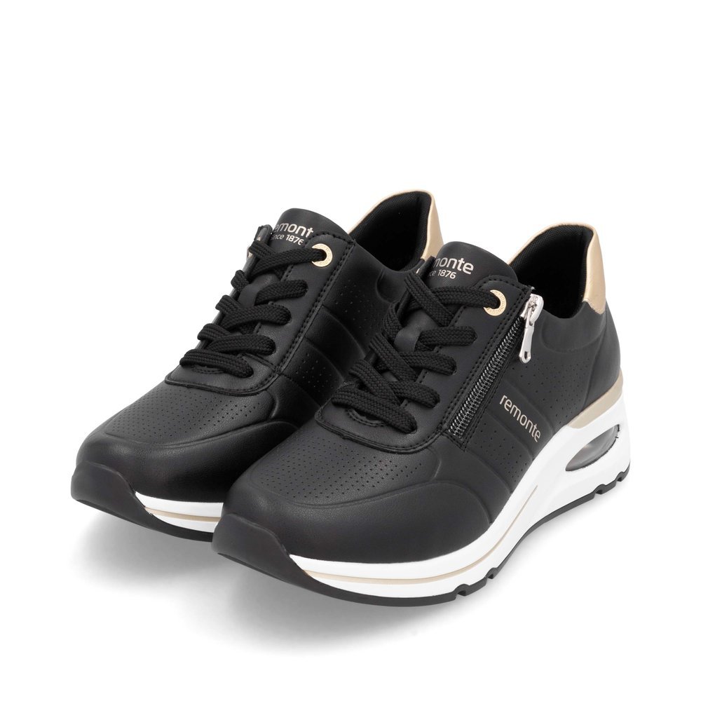 Remonte D2H01-03 Ανατομικό Δερμάτινο Sneaker Μαύρο Remonte D2H01-03 Ανατομικό Δερμάτινο Sneaker Μαύρο