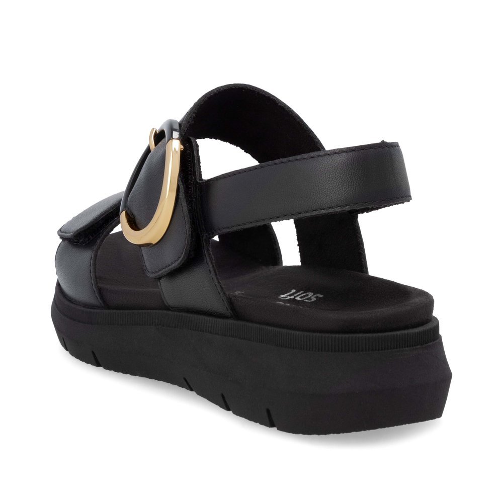 Remonte D2K50-00 Anatomical Leather Sandal Black 4cm Remonte D2K50-00 Anatomical Leather Sandal Black 4cm