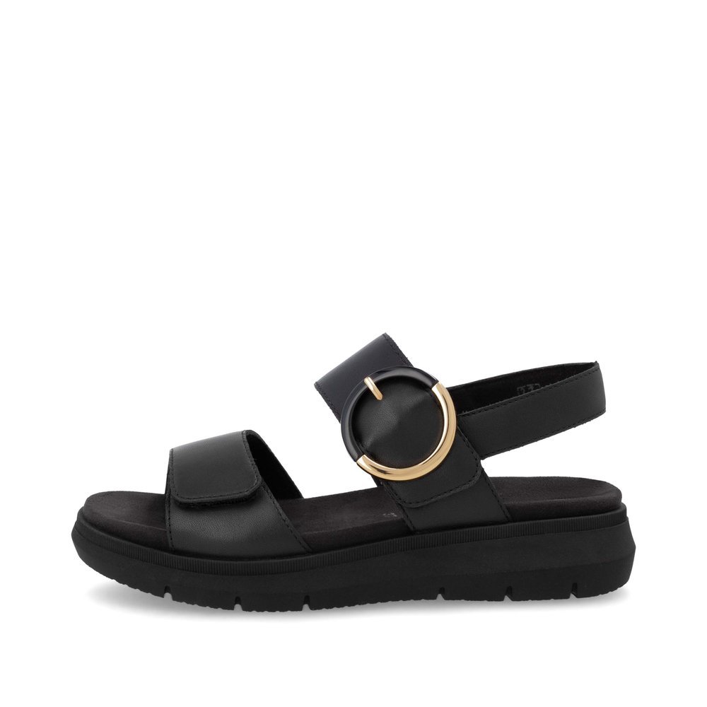 Remonte D2K50-00 Anatomical Leather Sandal Black 4cm Remonte D2K50-00 Anatomical Leather Sandal Black 4cm