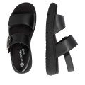 Remonte D2K50-00 Anatomical Leather Sandal Black 4cm Remonte D2K50-00 Anatomical Leather Sandal Black 4cm