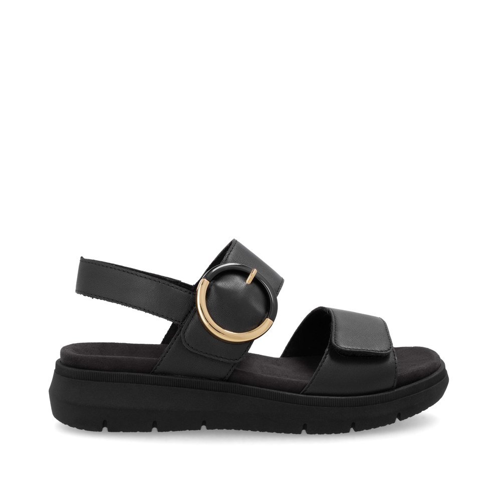 Remonte D2K50-00 Anatomical Leather Sandal Black 4cm Remonte D2K50-00 Anatomical Leather Sandal Black 4cm