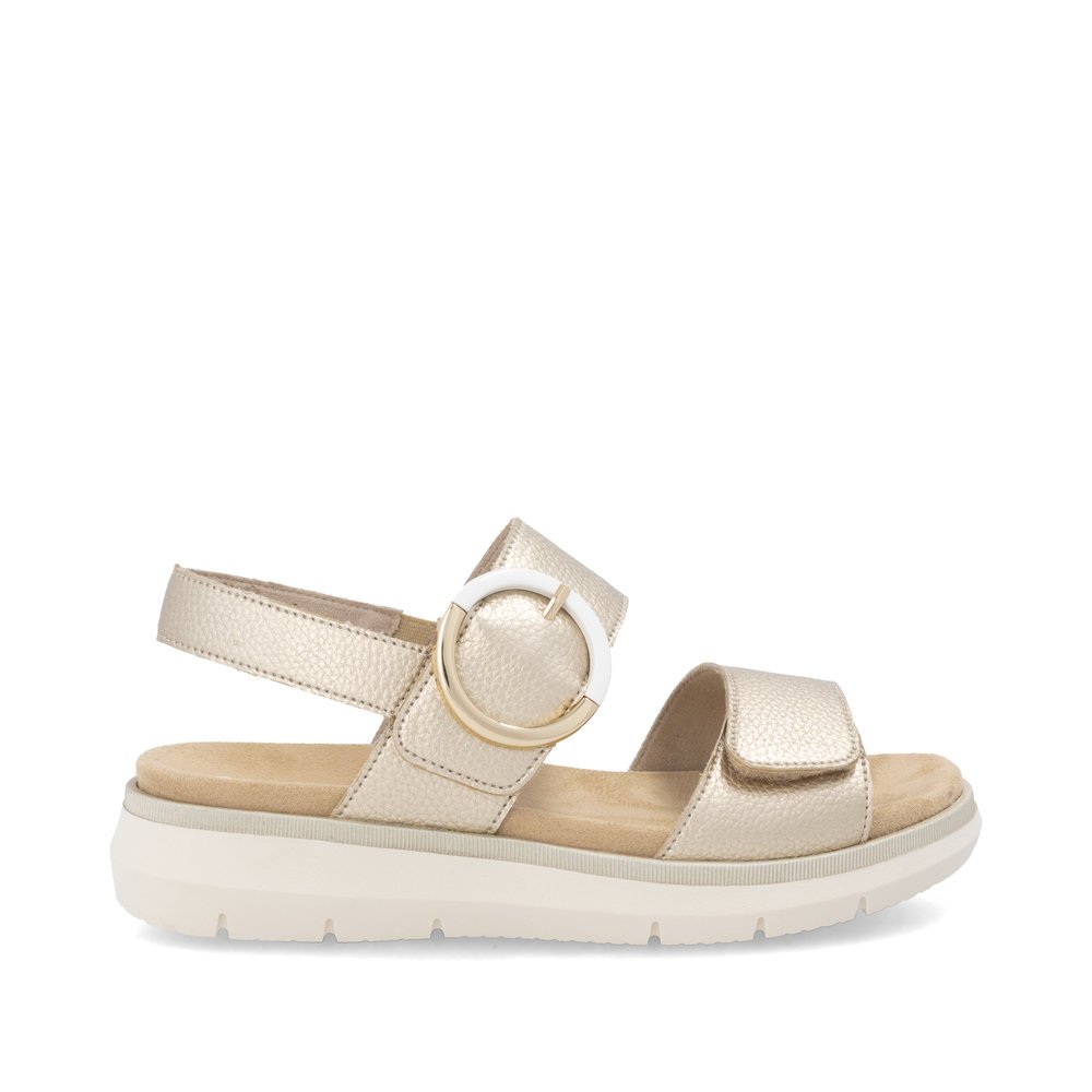 Remonte D2K50-90 Anatomical Leather Sandal Gold 4cm Remonte D2K50-90 Anatomical Leather Sandal Gold 4cm