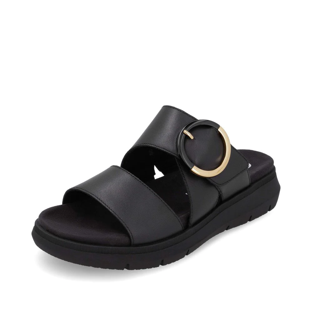 Remonte D2K51-00 Ανατομικό Δερμάτινο Πέδιλο Μαύρο 4cm Remonte D2K51-00 Ανατομικό Δερμάτινο Πέδιλο Μαύρο 4cm