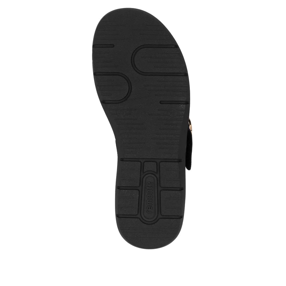 Remonte D2K51-00 Ανατομικό Δερμάτινο Πέδιλο Μαύρο 4cm Remonte D2K51-00 Ανατομικό Δερμάτινο Πέδιλο Μαύρο 4cm