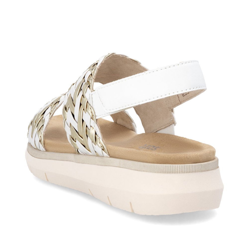 Remonte D2K52-80 Anatomical Leather Sandal White Gold 4cm Remonte D2K52-80 Anatomical Leather Sandal White Gold 4cm