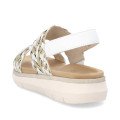 Remonte D2K52-80 Anatomical Leather Sandal White Gold 4cm Remonte D2K52-80 Anatomical Leather Sandal White Gold 4cm