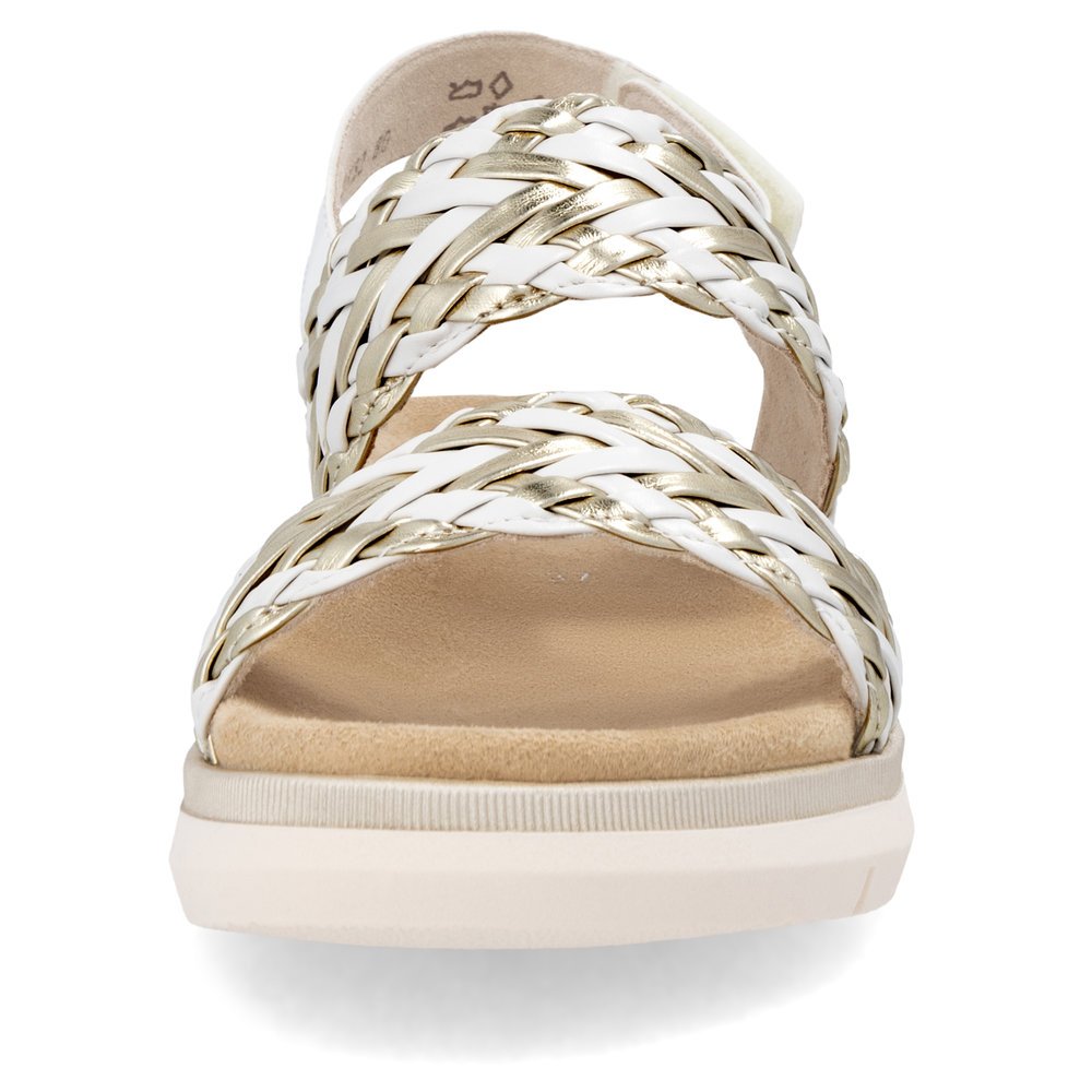 Remonte D2K52-80 Anatomical Leather Sandal White Gold 4cm Remonte D2K52-80 Anatomical Leather Sandal White Gold 4cm