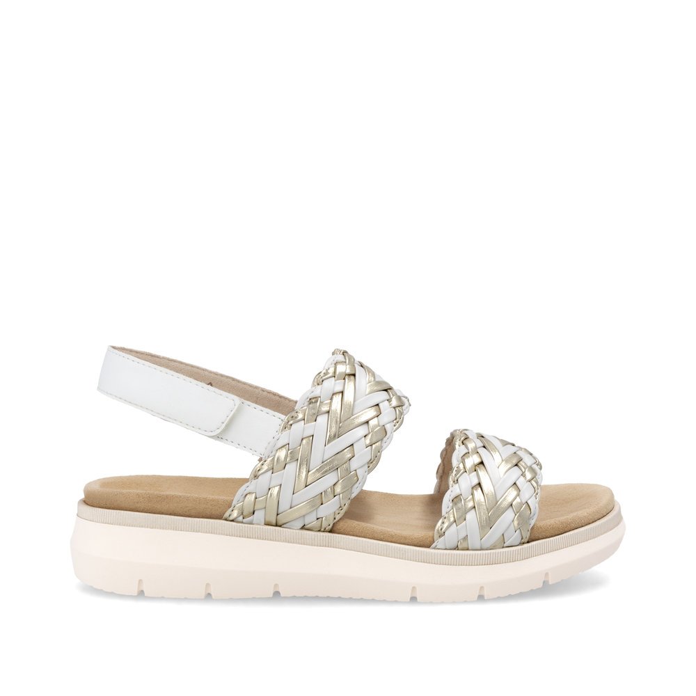 Remonte D2K52-80 Anatomical Leather Sandal White Gold 4cm Remonte D2K52-80 Anatomical Leather Sandal White Gold 4cm